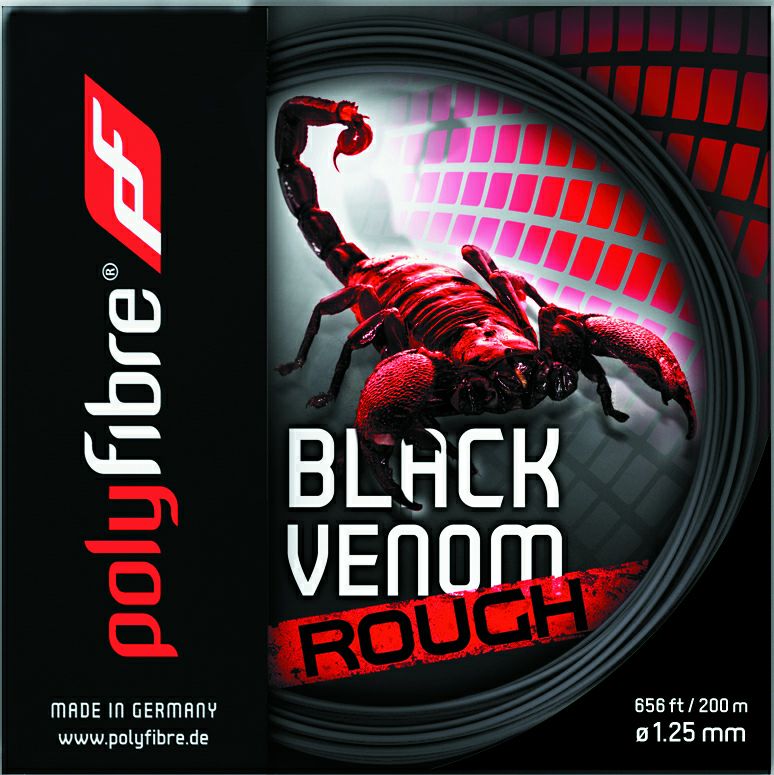 ポリファイバー (POLY FIBRE) テニスストリング ブラックヴェノム ラフ (Black Venom Rough) | テニス ショップＬＡＦＩＮＯ（ラフィノ）